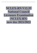 NCLEX-RN V12.35  National Council Licensure Examination (NCLEX-RN)  new doc 2021/2022