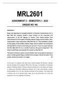MRL2601 Assignment 1 n 2 Semester 2 2022