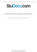 Advanced Physical Assessment NR-509/NR 509 Advanced Physical Assessment- Midterm