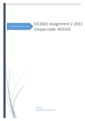 CIC2601 ASSIGNMENT 02  2022
