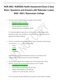 NUR 2092 / NUR2092 Health Assessment Exam 2 Quiz Bank | Questions and Answers with Rationale | Latest 2022 / 2023 | Rasmussen College