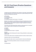 NS 101 Final Exam &lpar;Practice Questions and Answers&rpar;
