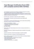 Case Manager Certification Exam 2022 with complete solution&lpar;100&percnt; Verified&rpar;