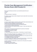 Florida Case Management Certification Review Exam 2022 Graded A&plus;