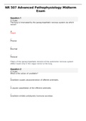 NR 507 Midterm Exam &lpar;Advanced Pathophysiology &rpar;   