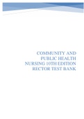 Community and Public Health Nursing 10th Edition Rector Test Bank