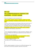 MN 556 RN COMPREHENSIVE PREDICTOR NURSING - STUDY GUIDE