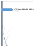 ATI Mental Health B 2019 Verified Q&A