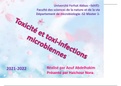 Toxicité et Toxiinfections microbiennes