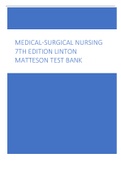Medical-Surgical Nursing 7th Edition Linton Matteson Test Bank