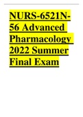 NURS-6521N-56 Advanced Pharmacology 2022 Summer Final Exam