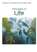 Test Bank for Principles of Life 3rd Edition 