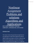 Nonlinear Assignment Problems and solutions Algorithms and Applications