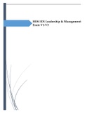 HESI RN Leadership & Management Exam V1-V3 |All together