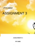 PYC4802 Assignment 3 guide EATING DISORDERS 2022 (ESSAY EXAMPLE AND THEME 1 SUMMARY)
