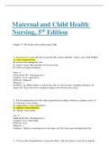 TESBANK FOR MATERNAL AND CHILD HEALTH NURSING 8TH ED BY PILLITTER(Questions and Answers)100%