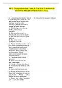 HESI Comprehensive Exam A Practice Questions & Answers With Rtionale&lpar;Summer 2022&rpar; 