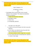 PSYCHOLOGY 255 Quiz 2 Exam Questions And Answers Best Rated A&plus; Guaranteed Success Latest Update 2022 