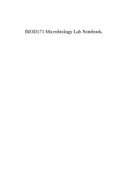 BIOD171 Microbiology Lab Notebook.