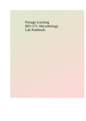 Portage Learning BIO 171- Microbiology Lab Notebook&period;