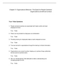Organizational Behavior, Kreitner - Exam Preparation Test Bank (Downloadable Doc)
