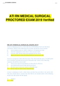 ATI RN MEDICAL SURGICALPROCTORED EXAM 2019 Verified