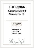 LML4806 Assignment 2 Solutions For Semester 2 (2022) with Exam Pack (2022 edition) 