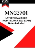 MNG3701 Exam Pack For 2022 with notes (Old papers till May/June 2022 - Questions and answers) 