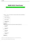 NURS 6531 Final Exam &lpar;Detail Solutions And Resources for the Exam&rpar;