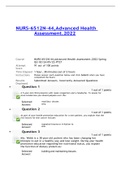 Exam (elaborations) NURS-6512N-44,Advanced Health Assesment.2022 