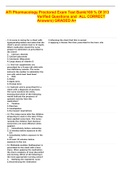 ATI Pharmacology Proctored Exam Test Bank&lpar;100 &percnt; Of 313 Verified Questions and  ALL CORRECT Answers&rpar; GRADED A&plus;