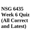 NSG 6435 Week 6 Quiz (All Correct and Latest) 