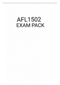 AFL1502 EXAM PACK