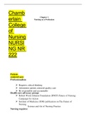 Chamberlain College of Nursing NURSING NR 601 BEST QUIDE 2022&sol;2023