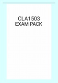 CLA1503 EXAM PACK