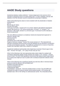 AADE Study questions & answers 2022
