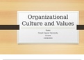 Nursing  Leadership Presentation: organizational culture and values