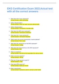 EKG Certification Exam 2022&semi;Actual test with all the correct answers