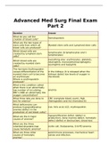 Advanced Med Surg Final Exam Part 2 &lpar;BIOL MISC&rpar;