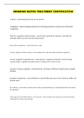 DRINKING WATER TREATMENT CERTIFICATION 