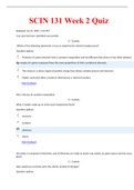 SCIN 131 Week 2 Quiz &sol; SCIN131 Week 2 Quiz&colon; Latest-2022