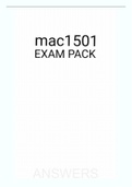 mac1501 EXAM PACK