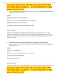 NURSING MISC PRACTICE EXAM QUESTIONS AND ANSWERS BEST RATED A&plus; GUARANTEED SUCCESS NEW UPDATE 2022