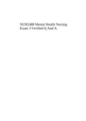 NUR2488 Mental Health Nursing Exam 3 Verified Q And A.
