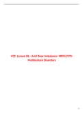 VCE Lesson 06 - Acid-Base Imbalance- NRSG2570-Multisystem Disorders: LATEST-2022