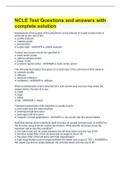NCLE Test Questions and answers with complete solution