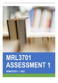 MRL3701 Assignment 1 Semester 2 2022