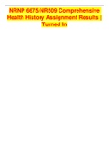 NRNP 6675&sol;NR509 Comprehensive Health History Assignment Results &vert; Turned In
