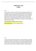 NU610 Unit 1 Case Studies &vert; CASE 1&comma;2 & 3  UNIT 1 LATEST UPDATE