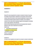 CAP 2-DIAGNOSTIC 1-5 Exam Questions And Answers Best Rated A&plus; Guaranteed Success Latest Update 2022